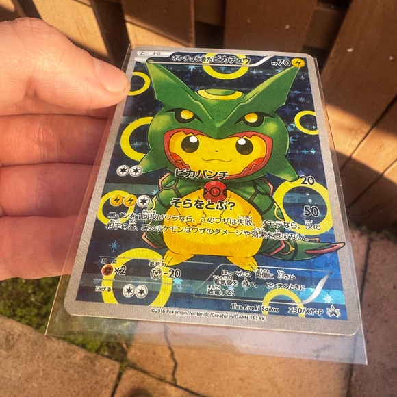 Poncho-Wearing Pikachu Rayquaza #230/XY-P Pokemon Japanese Promo - Picture 4 of 10